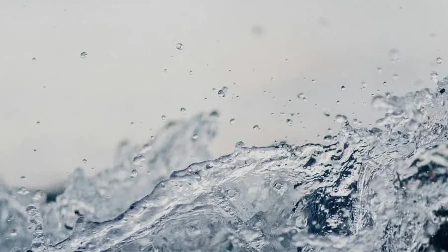 Close up of clean soft water splashing